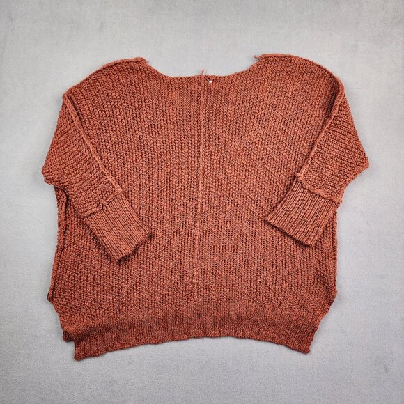 Vestique Sweater Womens Small Medium Burnt Orange Oversized Chunky Knit Top - Picture 9 of 9
